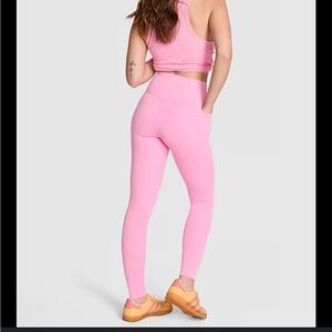 PINK VICTORIAS SECRET LARGE Women's Pink High-Waisted Leggings NWT #621